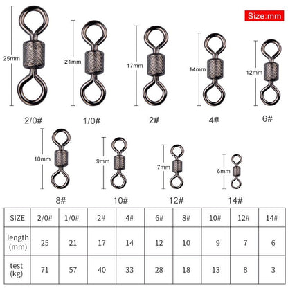 Wirbel ver. größen 50 pcs